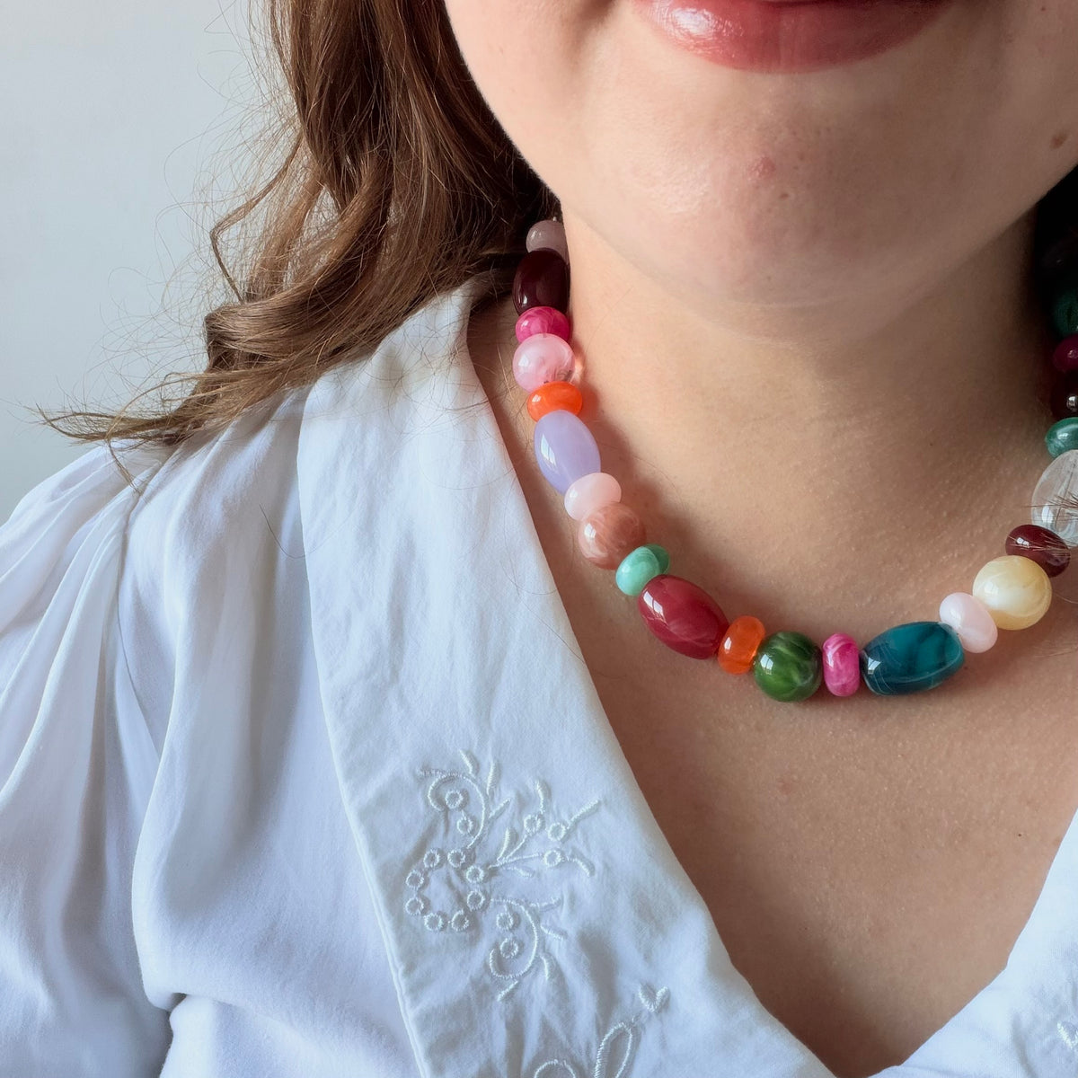 Collar cuentas acrílico