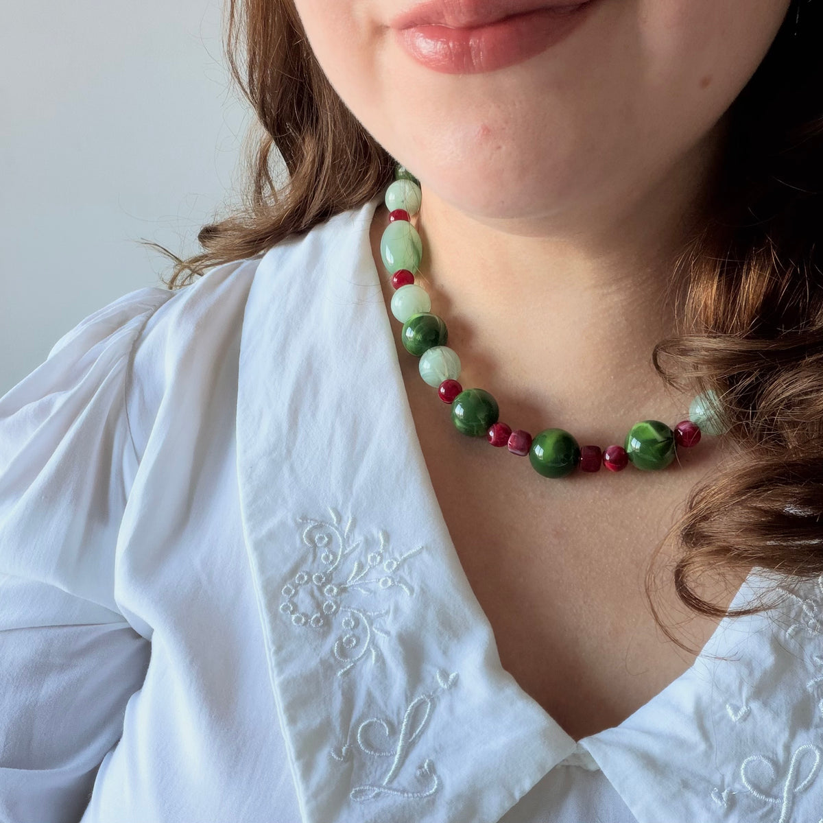 Collar cuentas acrílico