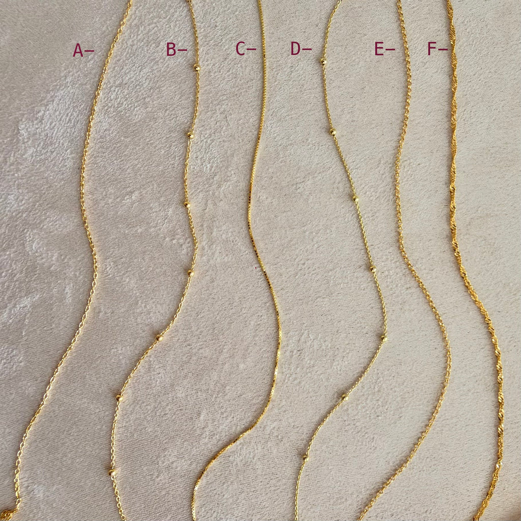 Collar de cadena baño en oro