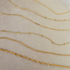 Collar de cadena baño en oro