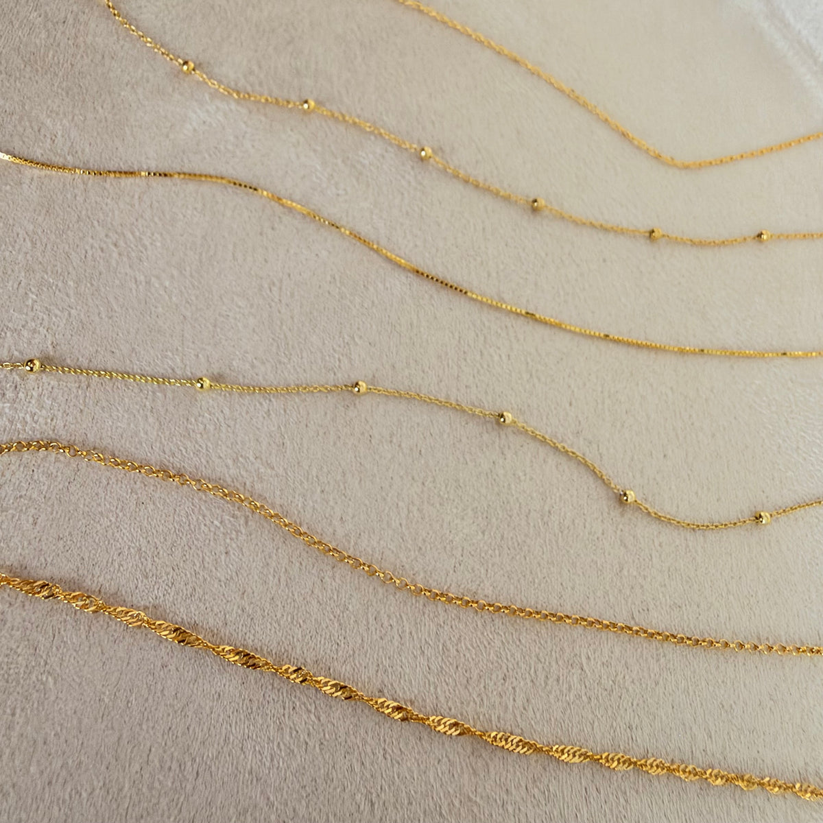 Collar de cadena baño en oro