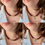 Collar cuentas piedra/cristal