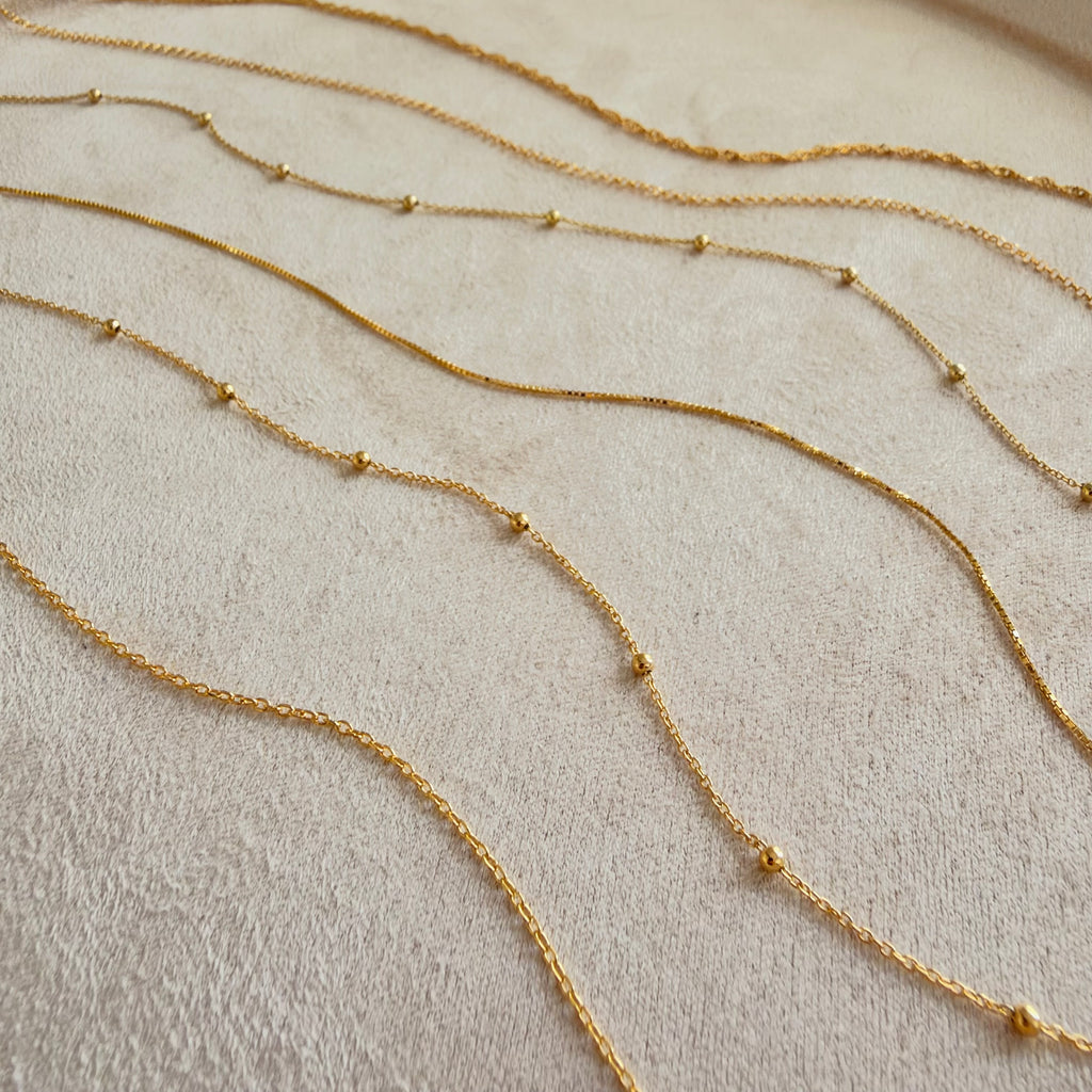 Collar de cadena baño en oro