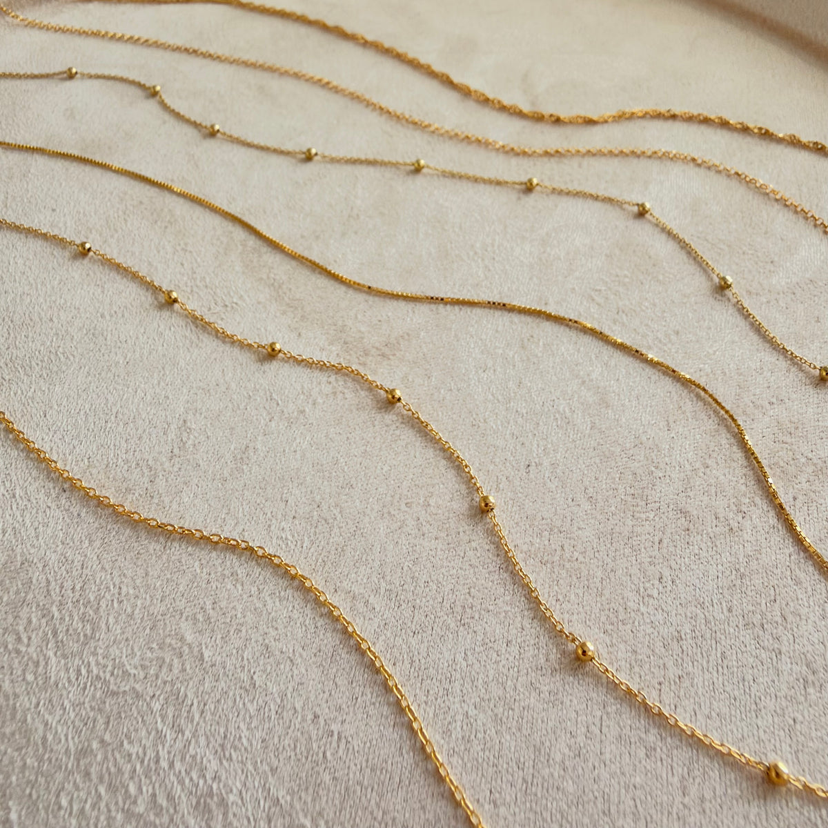 Collar de cadena baño en oro
