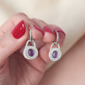 Oval Halo Earrings 