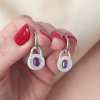 Oval Halo Earrings 
