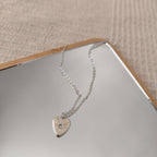 *one of a kind* Heartbeat Necklace with Swarovski opal crystal